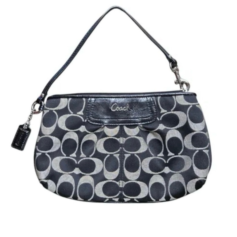 NWOT Coach ASHLEY Signature Pleated Wristlet in Monogram Canvas